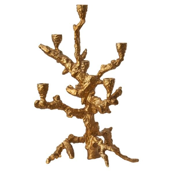 Candle Holder Apple Tree Gold