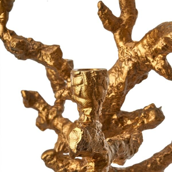 Candle Holder Apple Tree Gold