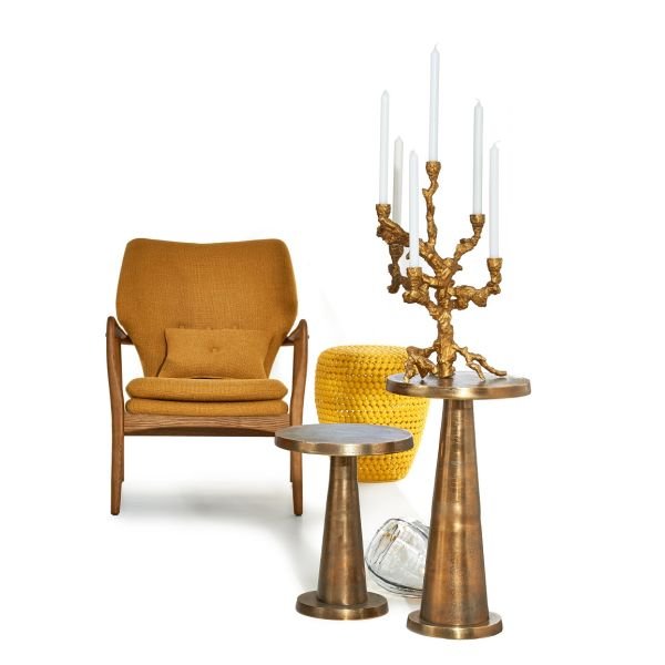 Candle Holder Apple Tree Gold