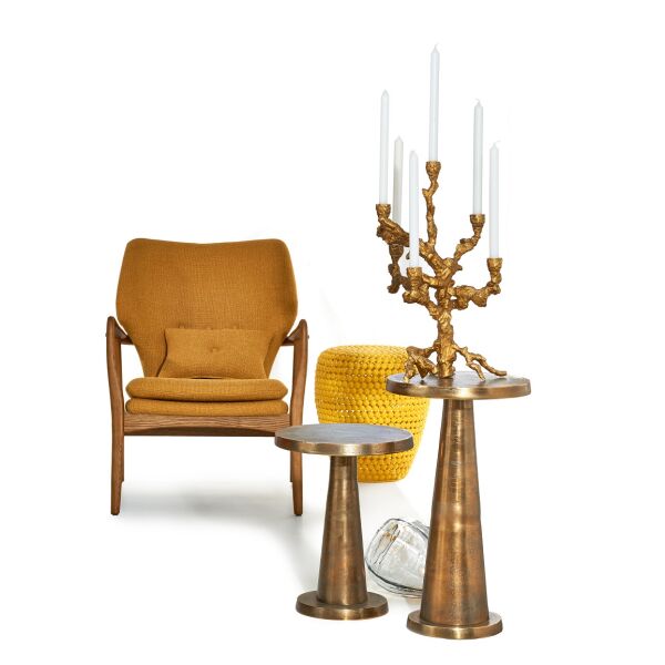 Candle Holder Apple Tree Gold