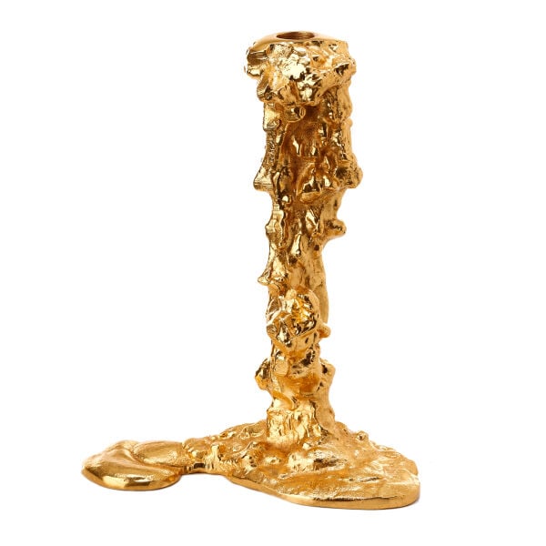 Candle Holder Drip Large Gold