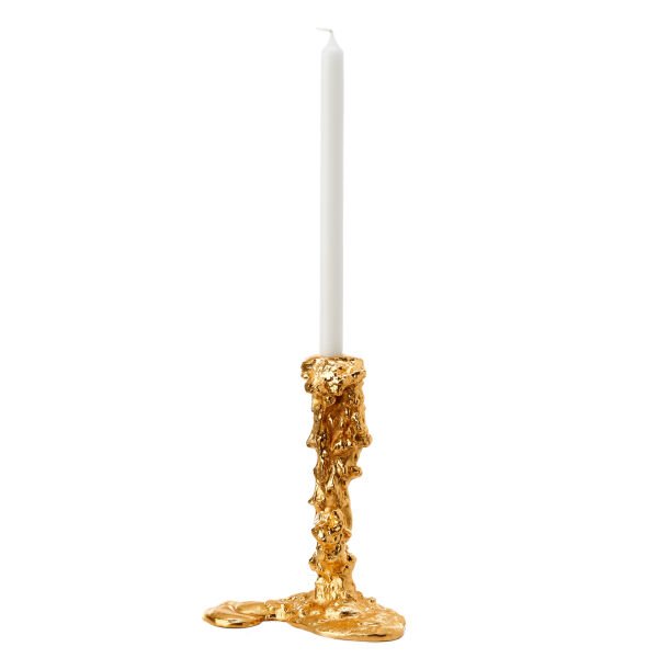 Candle Holder Drip Large Gold
