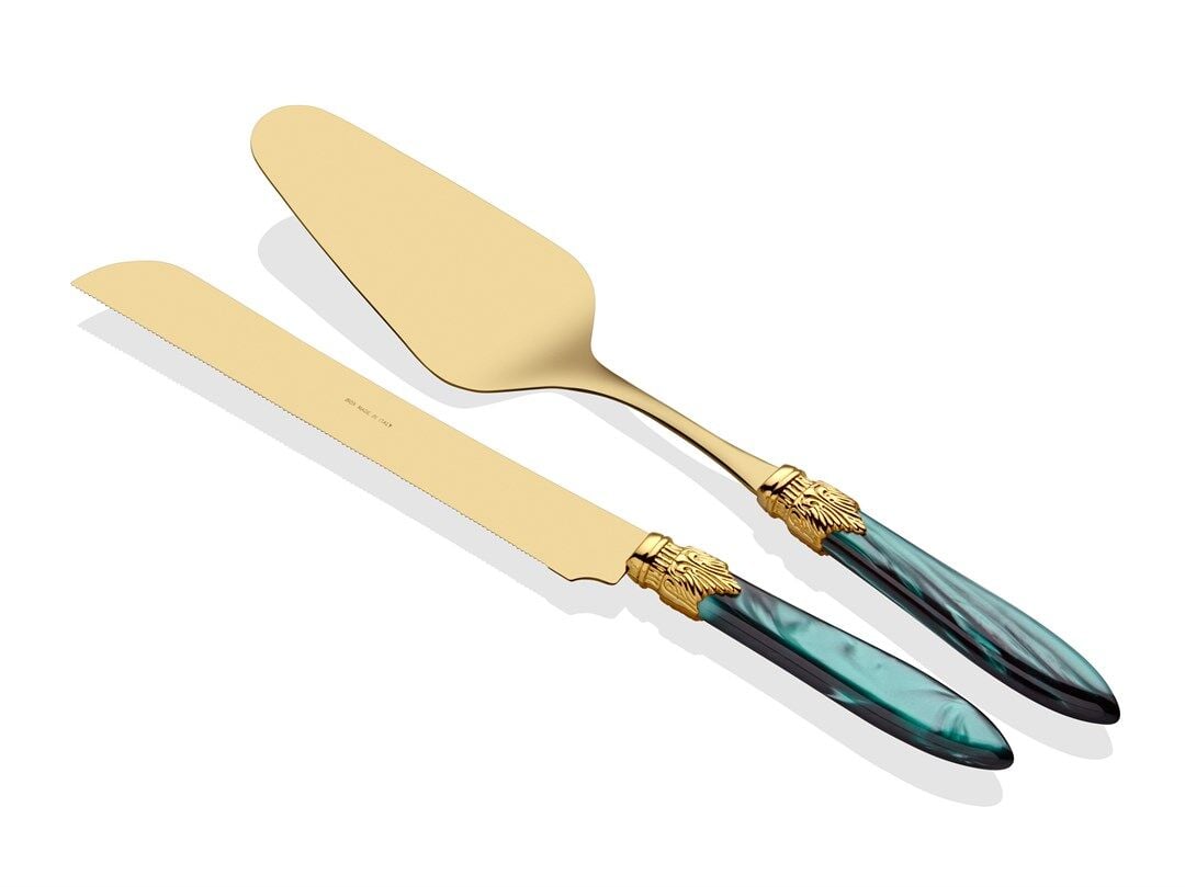 Laura Oro Yeşil Pasta Servis Takımı