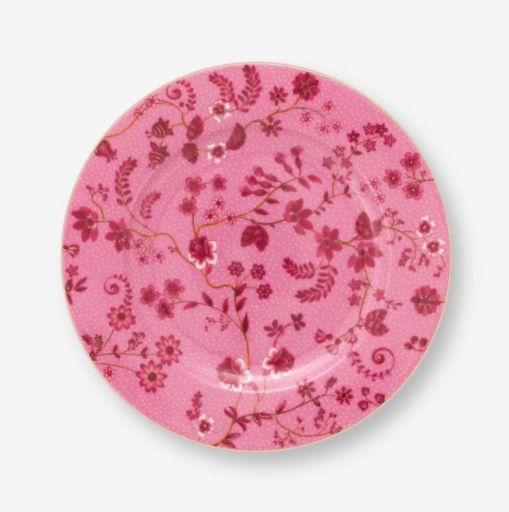 Pembe Porselen Pasta Tabağı 17 Cm Jolie Collection