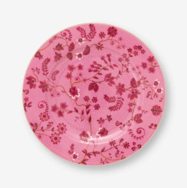 Pembe Porselen Pasta Tabağı 17 Cm Jolie Collection