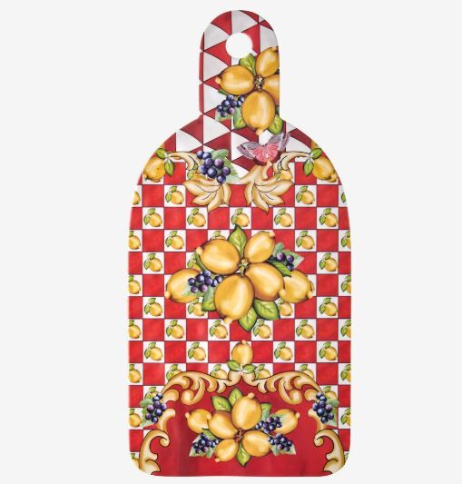 Kırmızı Melamin Sunum Tahtası 34 Cm Capri