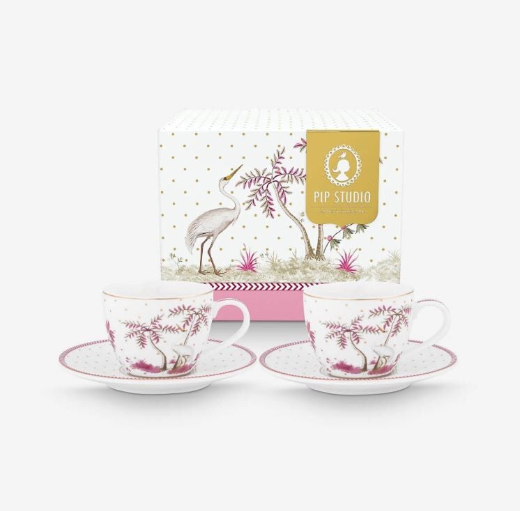 Beyaz Porselen Kahve Fincan Seti 120 Ml Jolie Collection