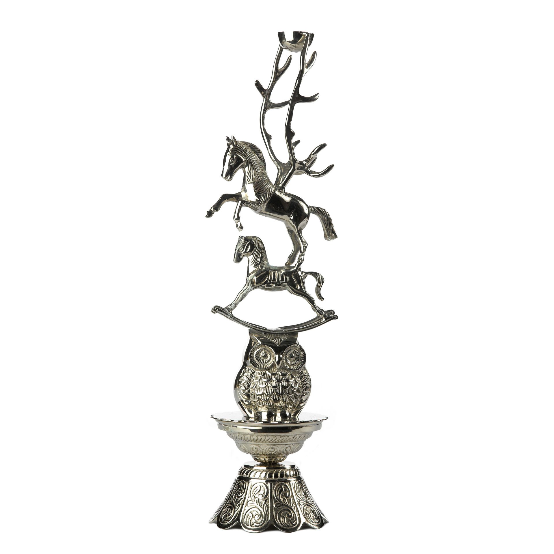 Candle Stand Horse Nickel