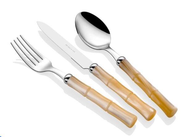 Bamboo Kemik 24 Parça Çatal Bıçak Seti