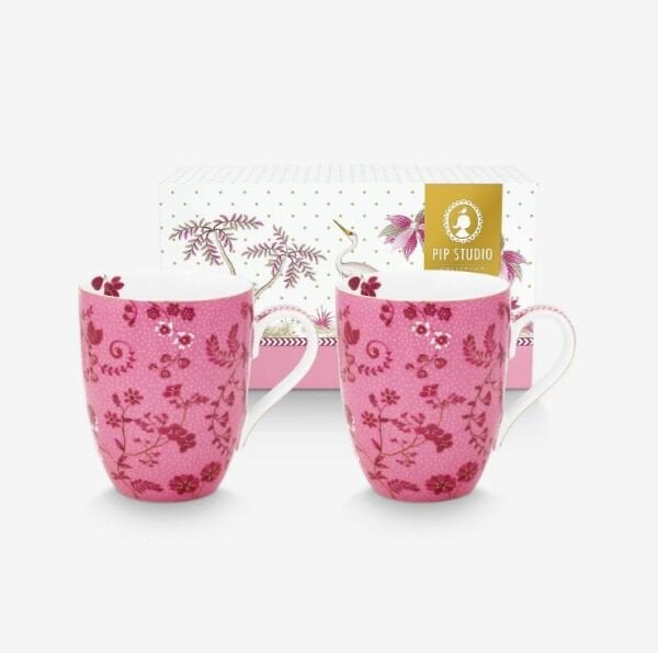 Pembe Porselen Kupa Seti 350 Ml Jolie Collection