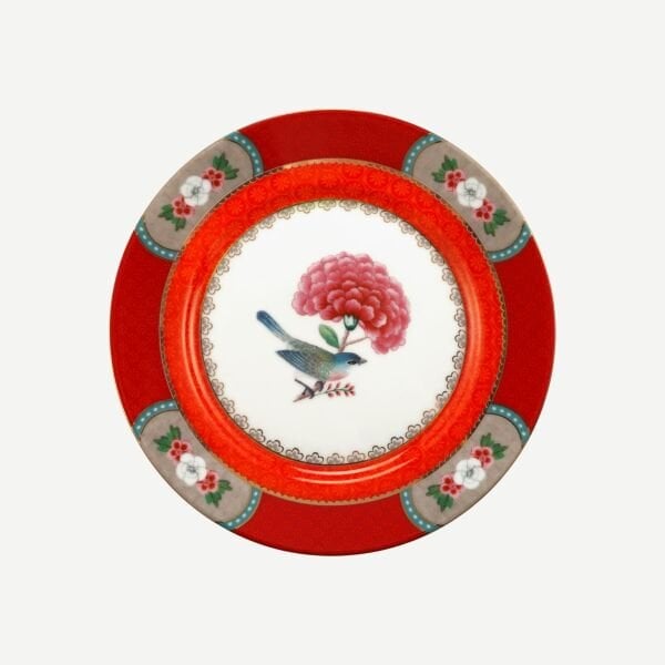 Blushing Birds Kırmızı Tabak 17 cm