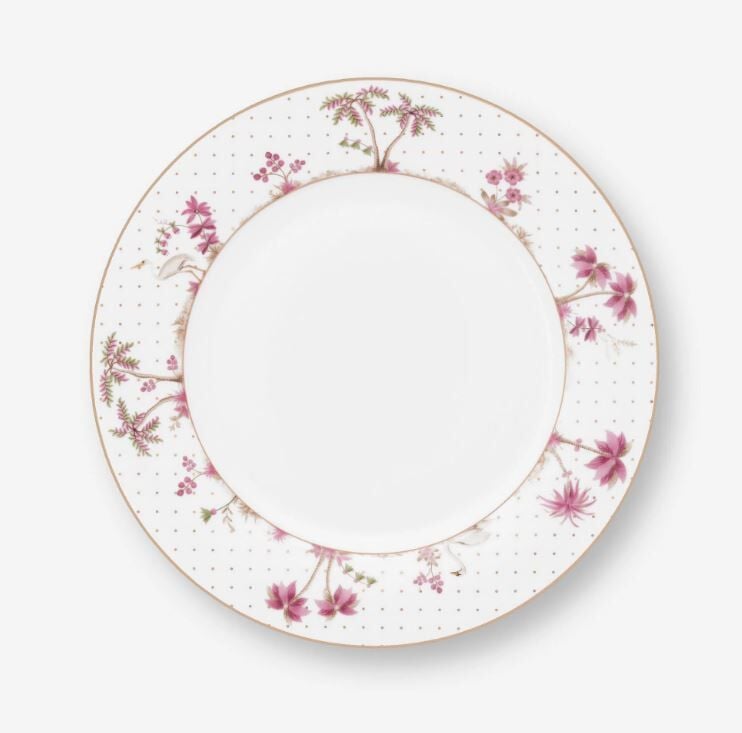 Beyaz Porselen Yemek Tabağı 26,5 Cm Jolie Collection