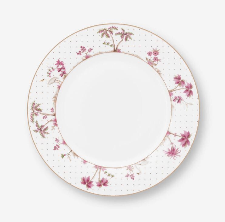 Beyaz Porselen Yemek Tabağı 26,5 Cm Jolie Collection