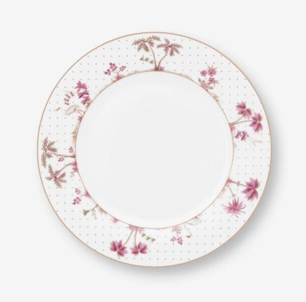 Beyaz Porselen Yemek Tabağı 26,5 Cm Jolie Collection