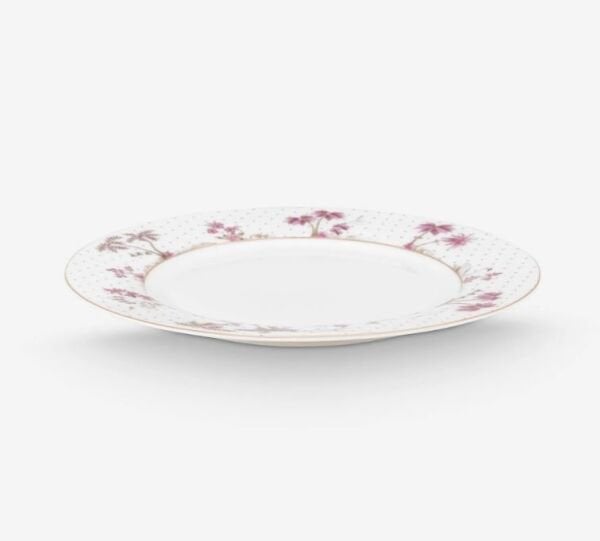 Beyaz Porselen Yemek Tabağı 26,5 Cm Jolie Collection
