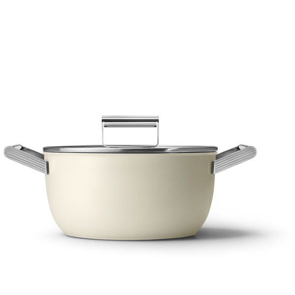 Coockware Krem Tencere Cam Kapaklı 24 cm