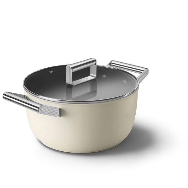 Coockware Krem Tencere Cam Kapaklı 24 cm