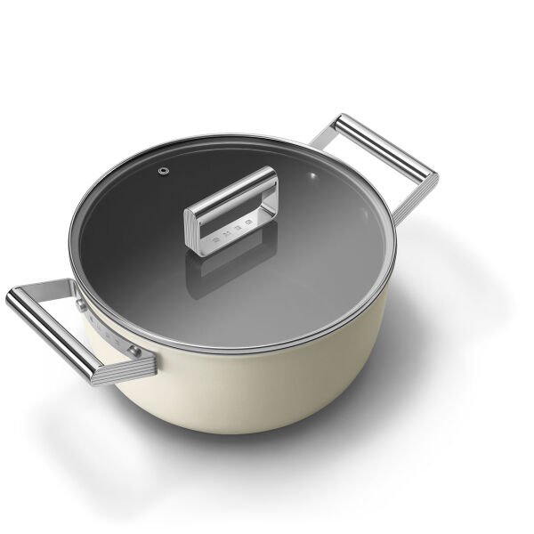 Coockware Krem Tencere Cam Kapaklı 24 cm