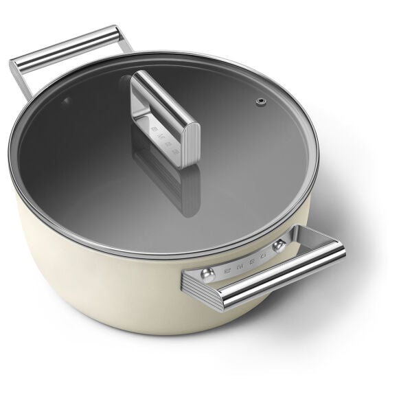Coockware Krem Tencere Cam Kapaklı 24 cm