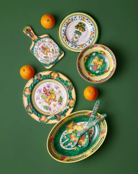 Yeşil Melamin Yemek Tabağı 28 Cm Carpe Diem