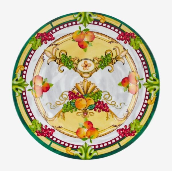 Sarı Melamin Yemek Tabağı 28 Cm Carpe Diem