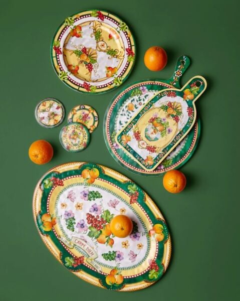 Sarı Melamin Yemek Tabağı 28 Cm Carpe Diem