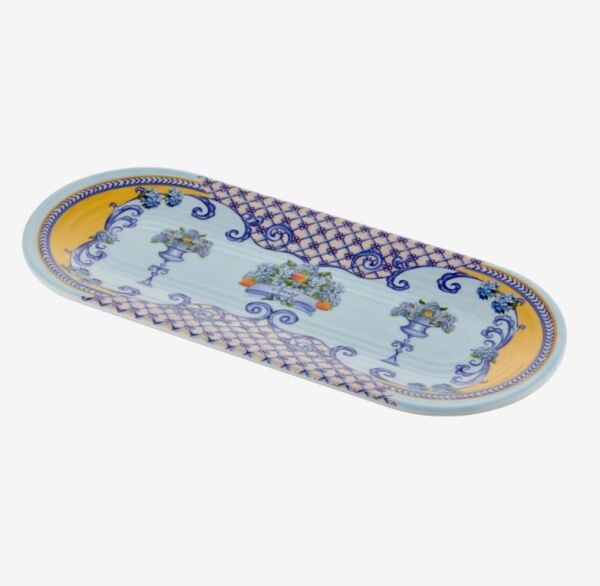 Amore Mavi Melamin Servis Tabağı 38 Cm