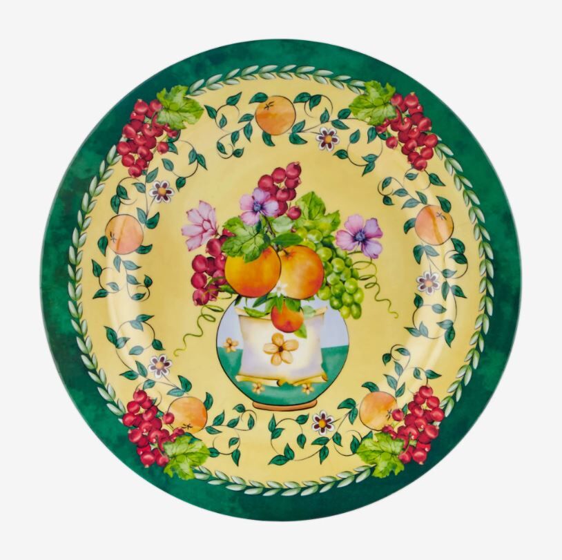 Sarı Melamin Yemek Tabağı 28 Cm Carpe Diem