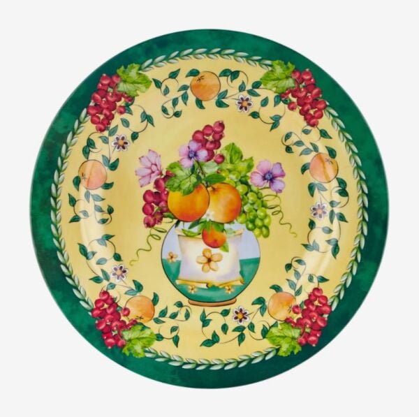 Sarı Melamin Yemek Tabağı 28 Cm Carpe Diem