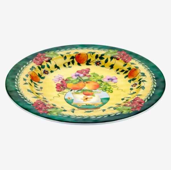 Sarı Melamin Yemek Tabağı 28 Cm Carpe Diem