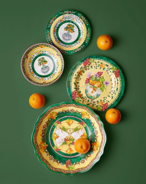 Sarı Melamin Yemek Tabağı 28 Cm Carpe Diem