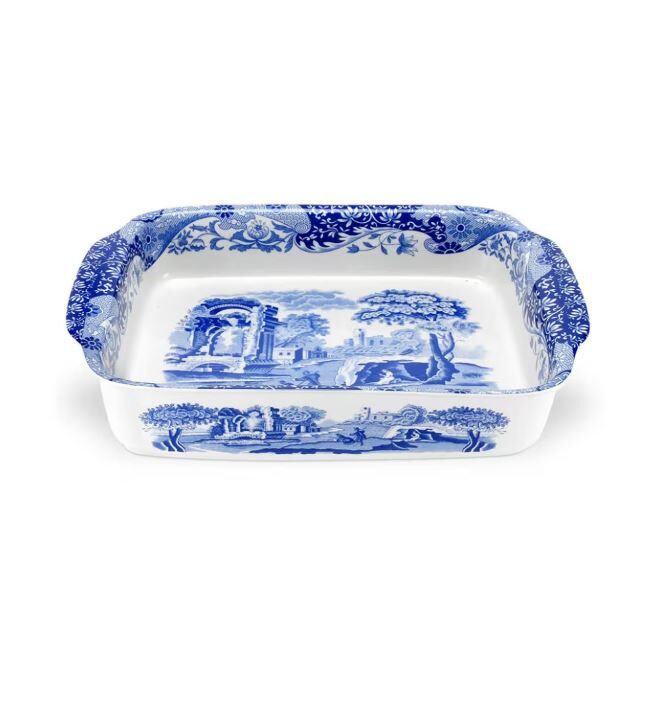 Blue Italian Dikdörtgen Fırın Servis 30 x 24 cm