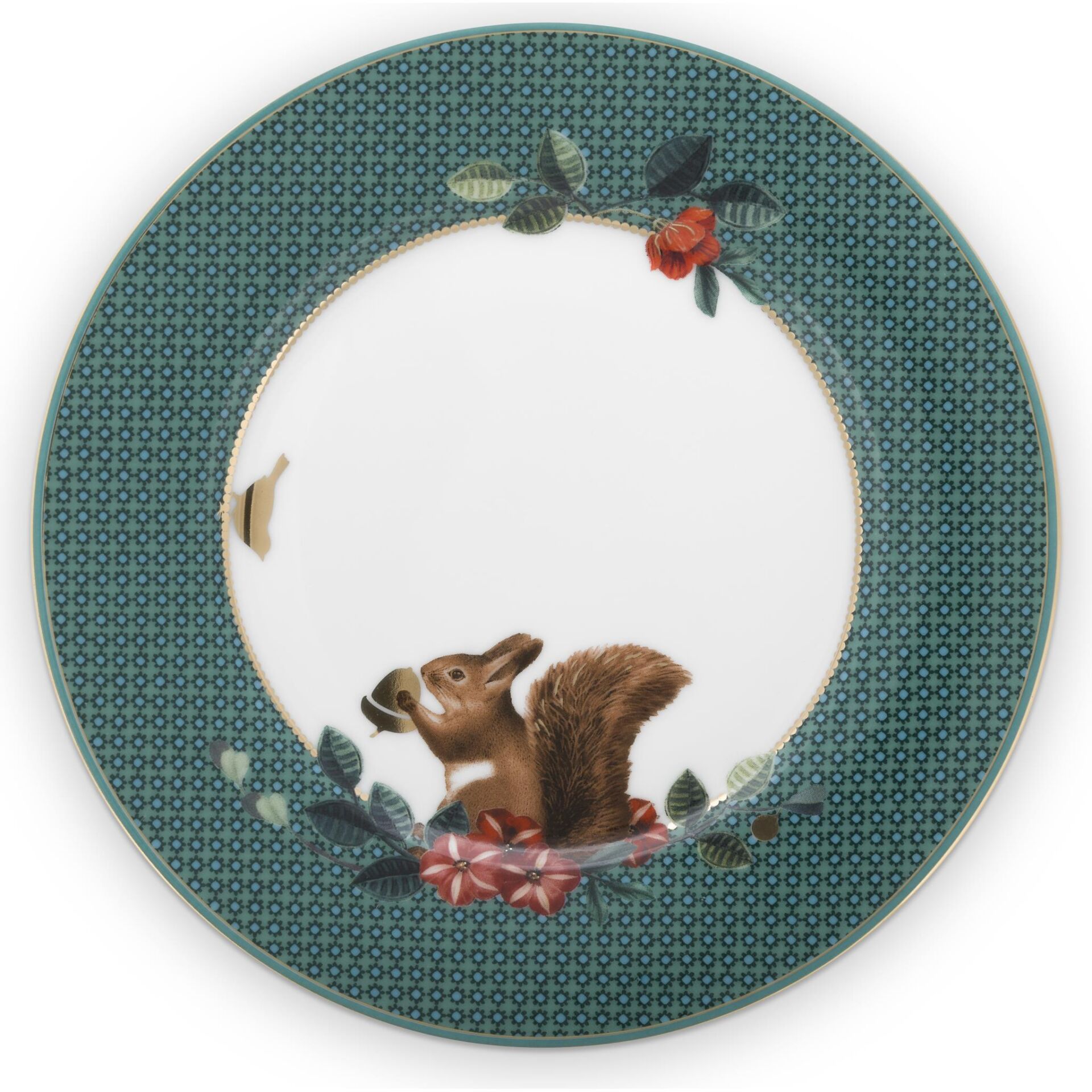 Winter Wonderland Yeşil Tabak 17 Cm