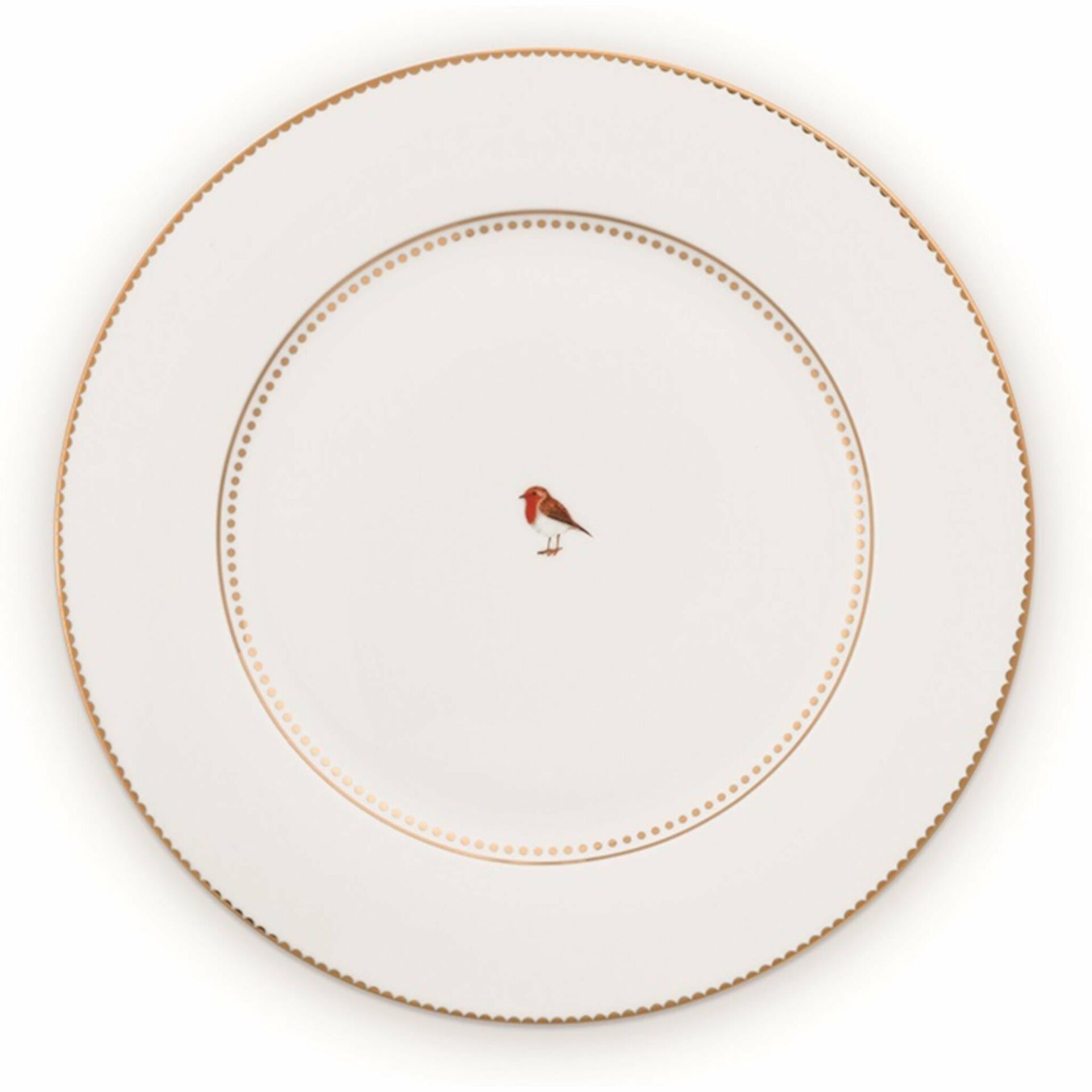 Love Bird Beyaz Yemek Tabağı 26,5 cm
