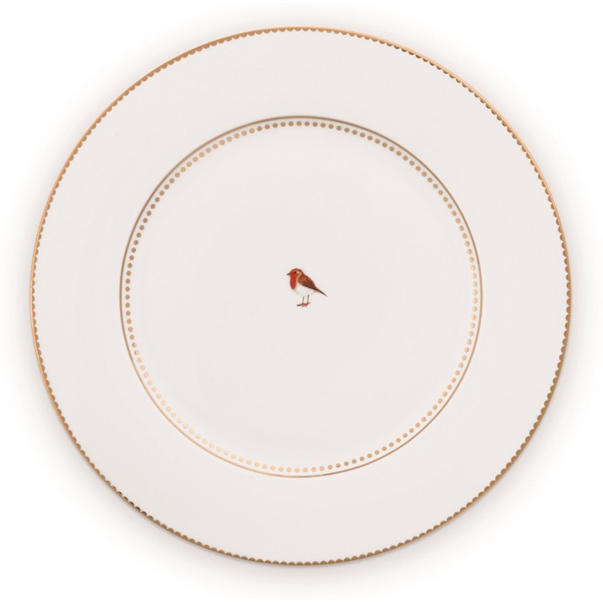 Love Bird Beyaz Yemek Tabağı 26,5 cm