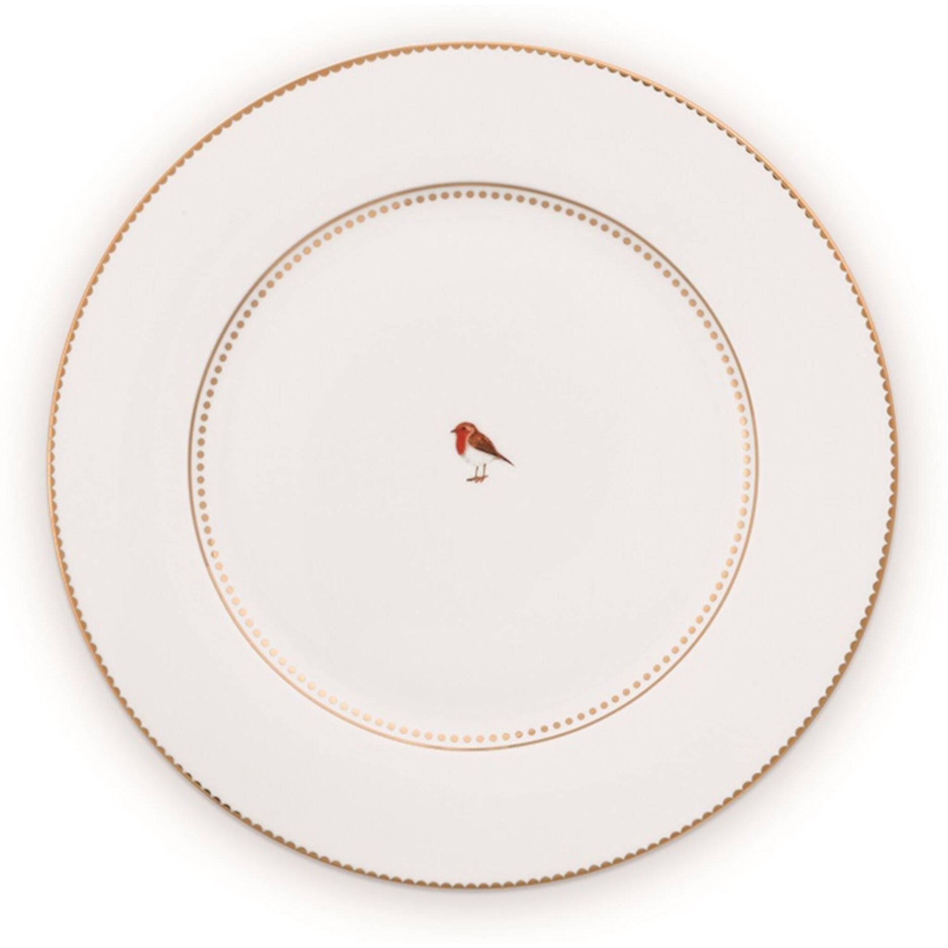 Love Bird Beyaz Yemek Tabağı 26,5 cm