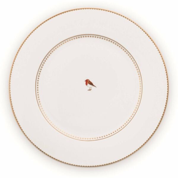 Love Bird Beyaz Yemek Tabağı 26,5 cm
