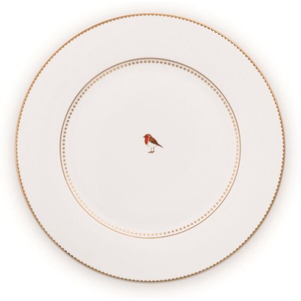 Love Bird Beyaz Yemek Tabağı 26,5 cm