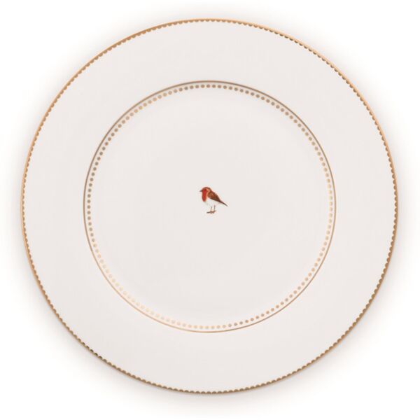 Love Bird Beyaz Yemek Tabağı 26,5 cm