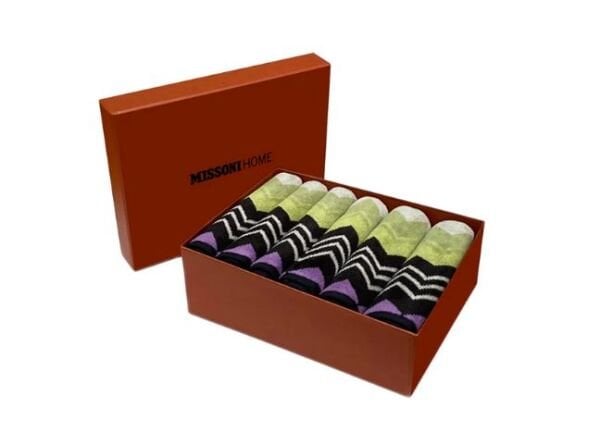 Giacomo Turuncu Kutulu El Havlusu Seti 6'lı 30x30 cm