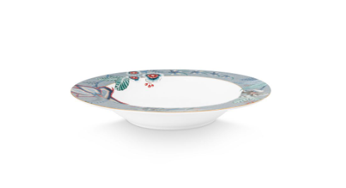 Flower Festival Mavi Çorba Tabağı 21.5 cm