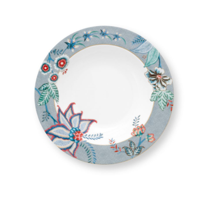 Flower Festival Mavi Çorba Tabağı 21.5 cm