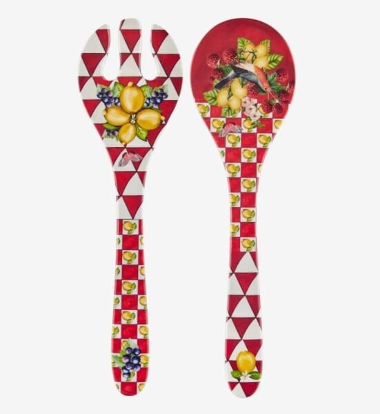 Capri Kırmızı Salata Servis Seti