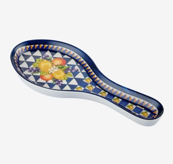 Portofino Mavi Kuş & Meyve Kaşık Altlığı