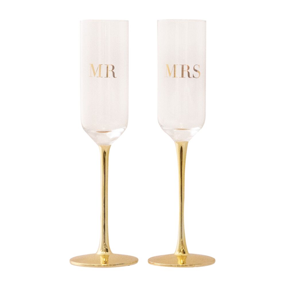 Flutes Crystal MR & MRS Set of 2