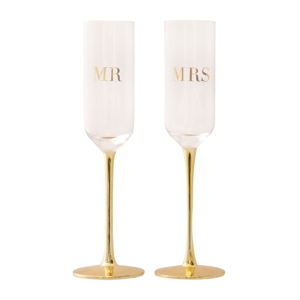 Flutes Crystal MR & MRS Set of 2