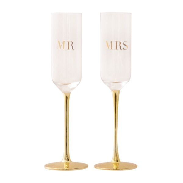 Flutes Crystal MR & MRS Set of 2
