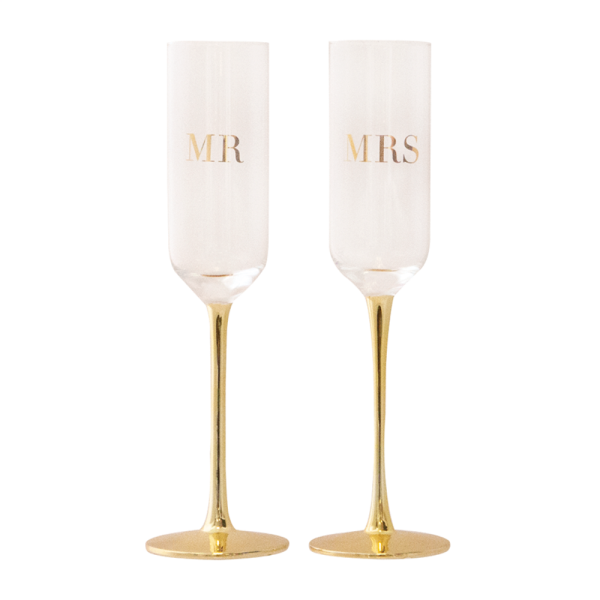Flutes Crystal MR & MRS Set of 2