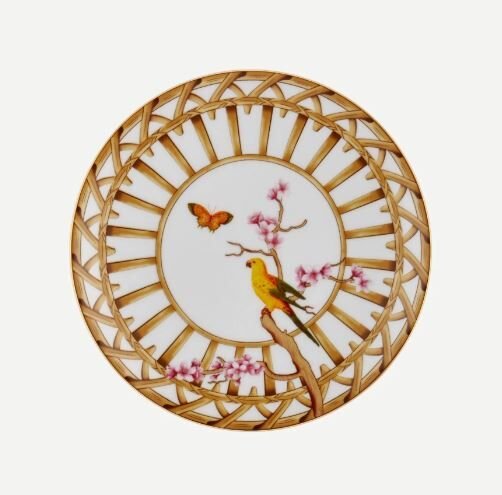 Sakura Kahverengi Porselen Kahvaltı Tabağı 20 cm