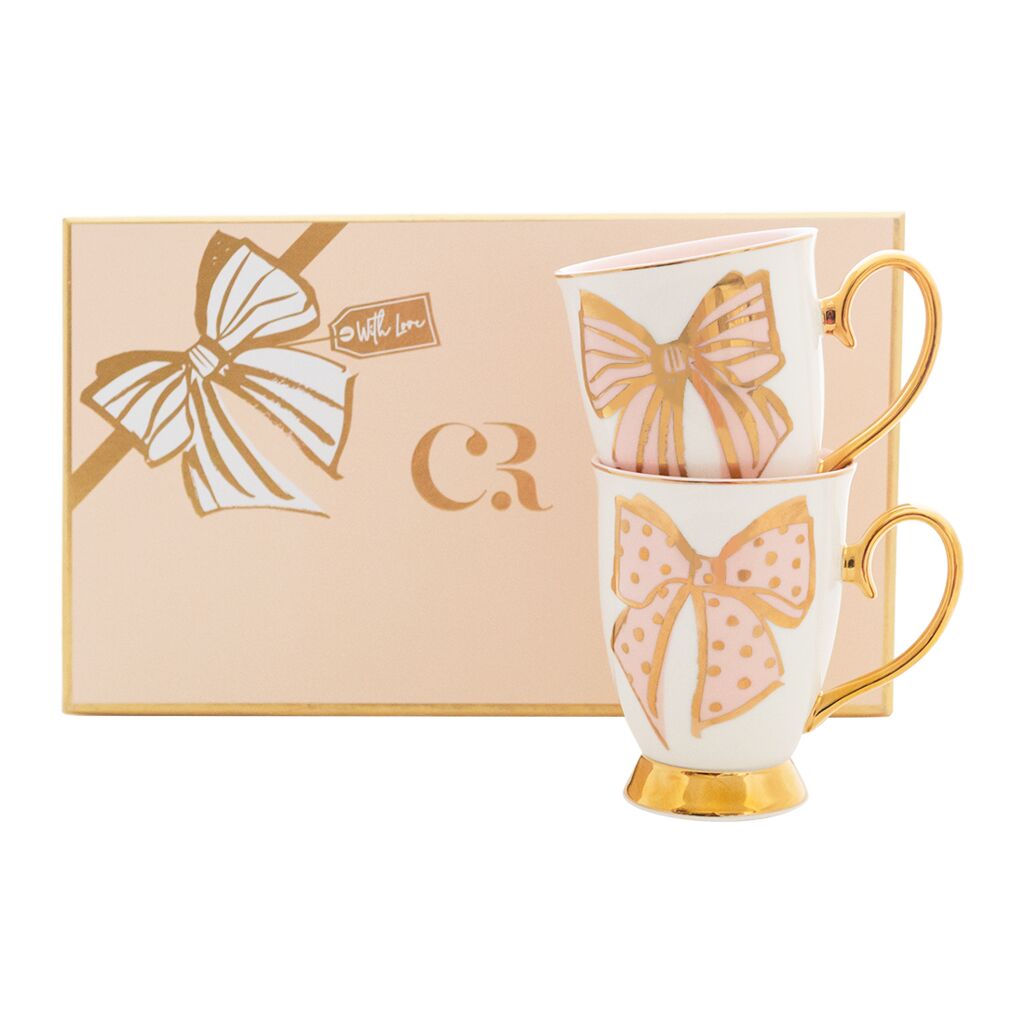French Bow Mug Set - Set of 2